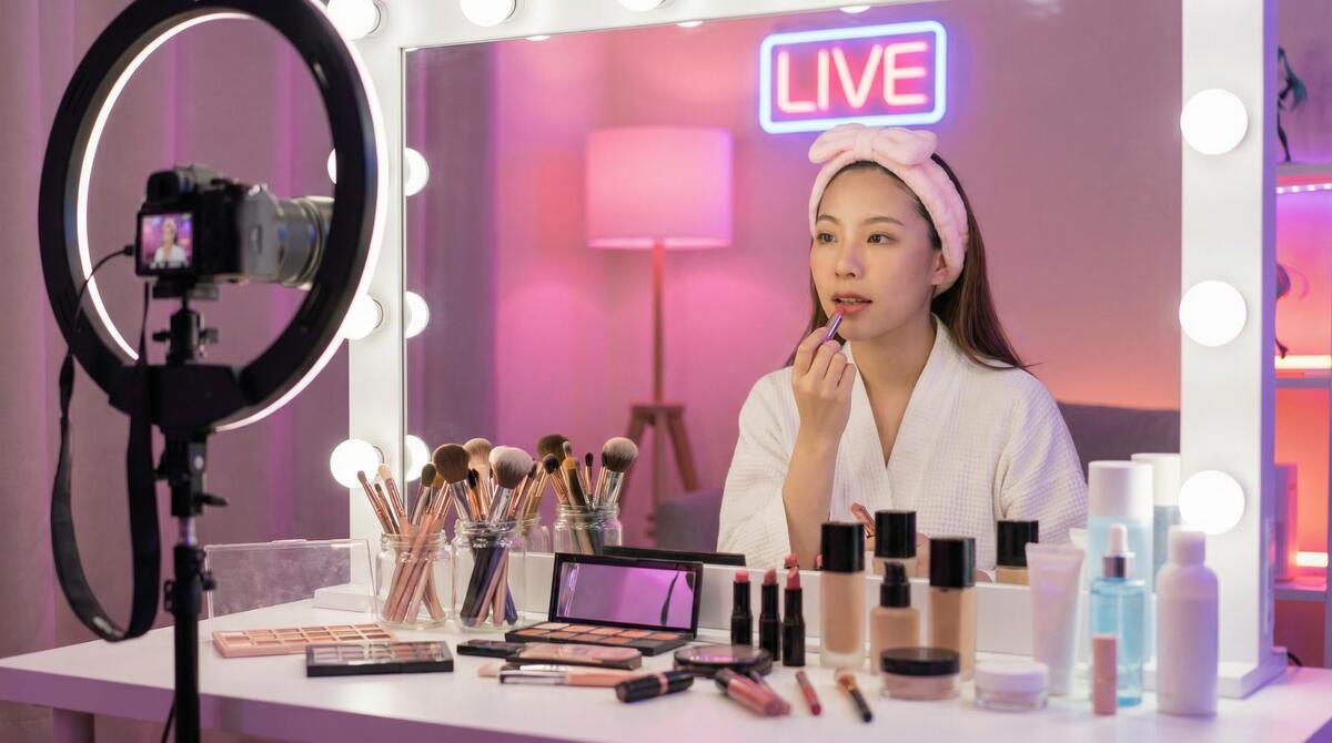 国产自拍美妆视频教程